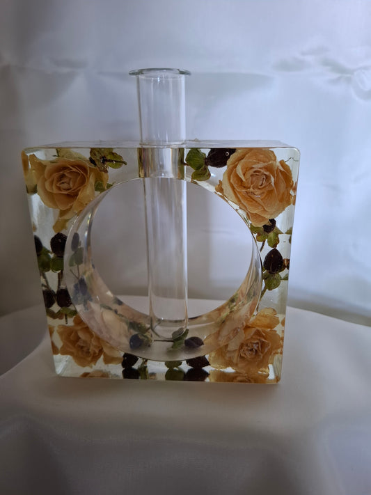 Micro bloemen vaasje van epoxy
